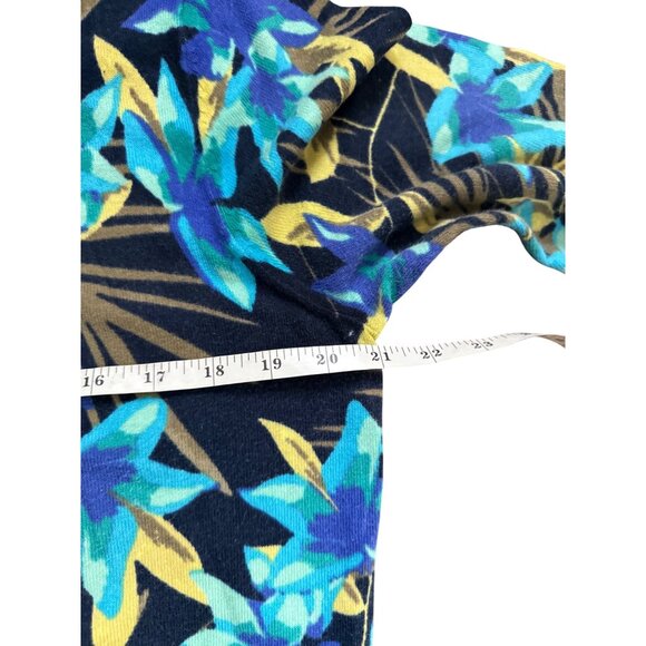 Merona Womens Blue Floral Cardigan Sweater XL - Picture 7 of 16